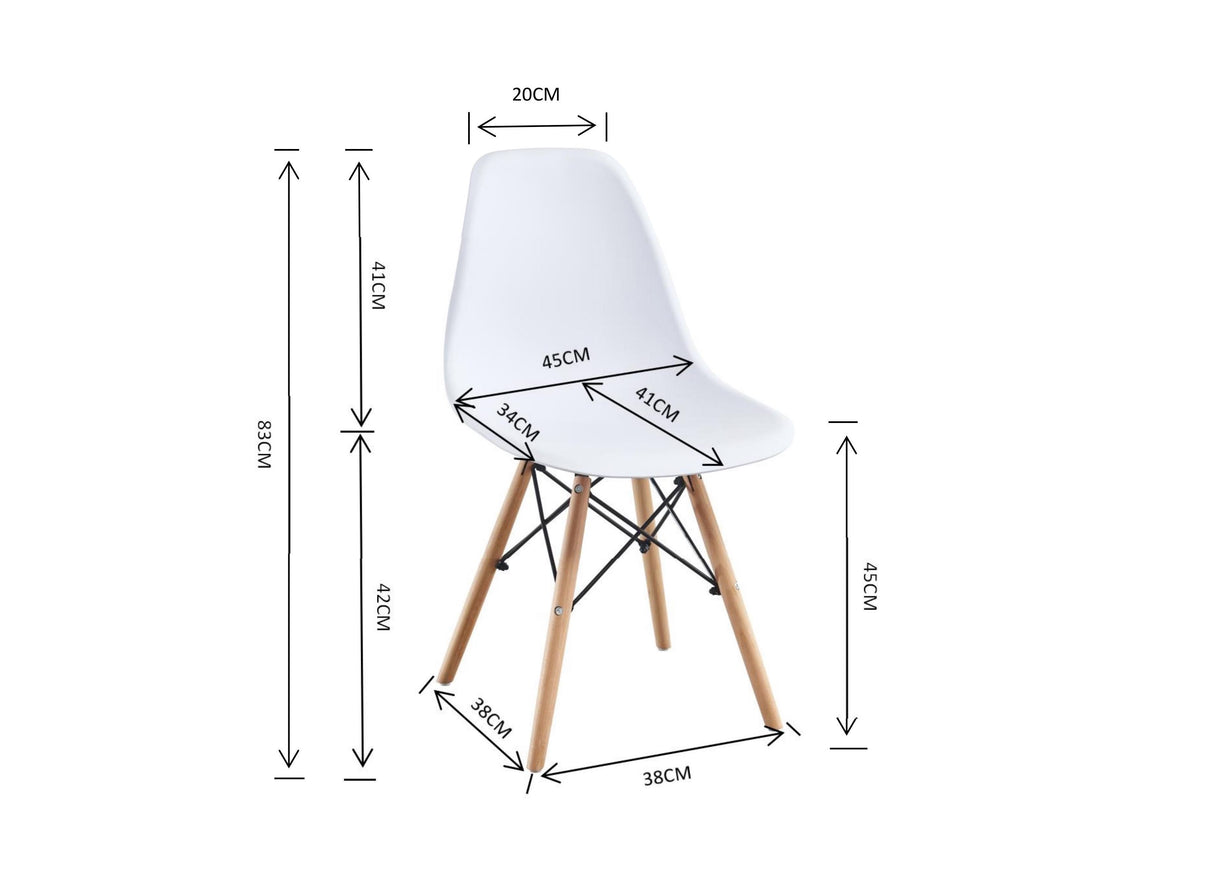 Chaise Scandinave en bois - Disponible en 3 couleurs - Collection Christie