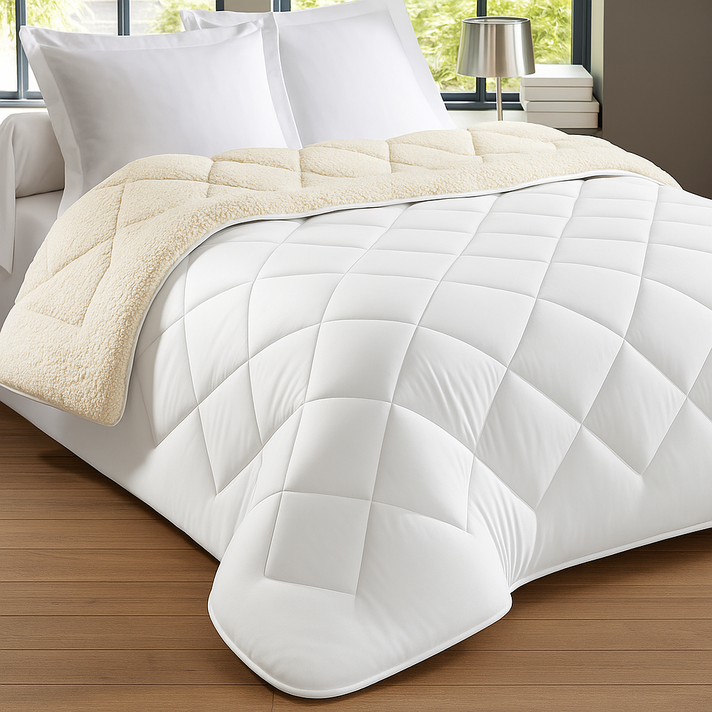 Couette Séréna Blanche : Réversible Eté-Hiver