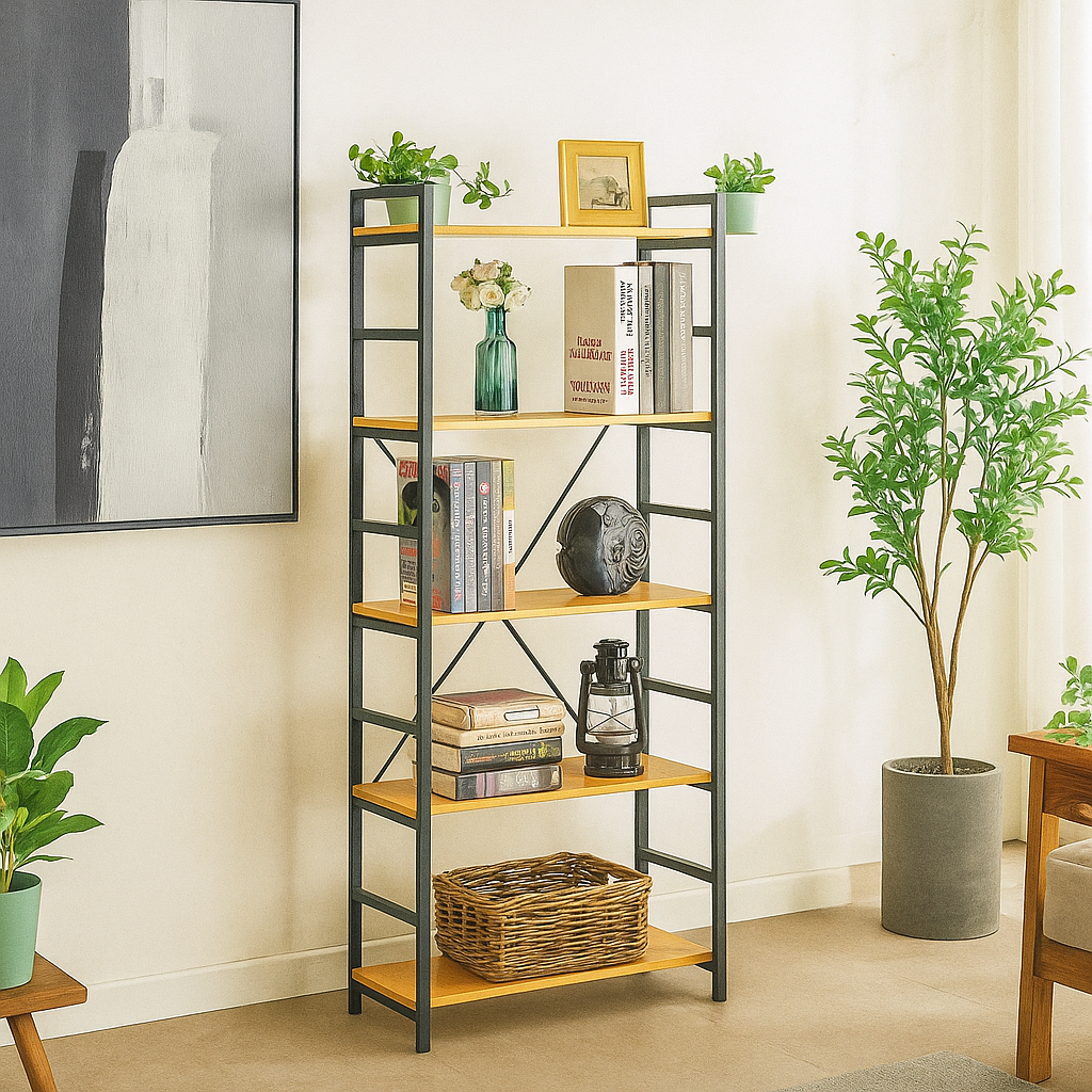 Étagère Seattle : Style industriel, Bois et métal