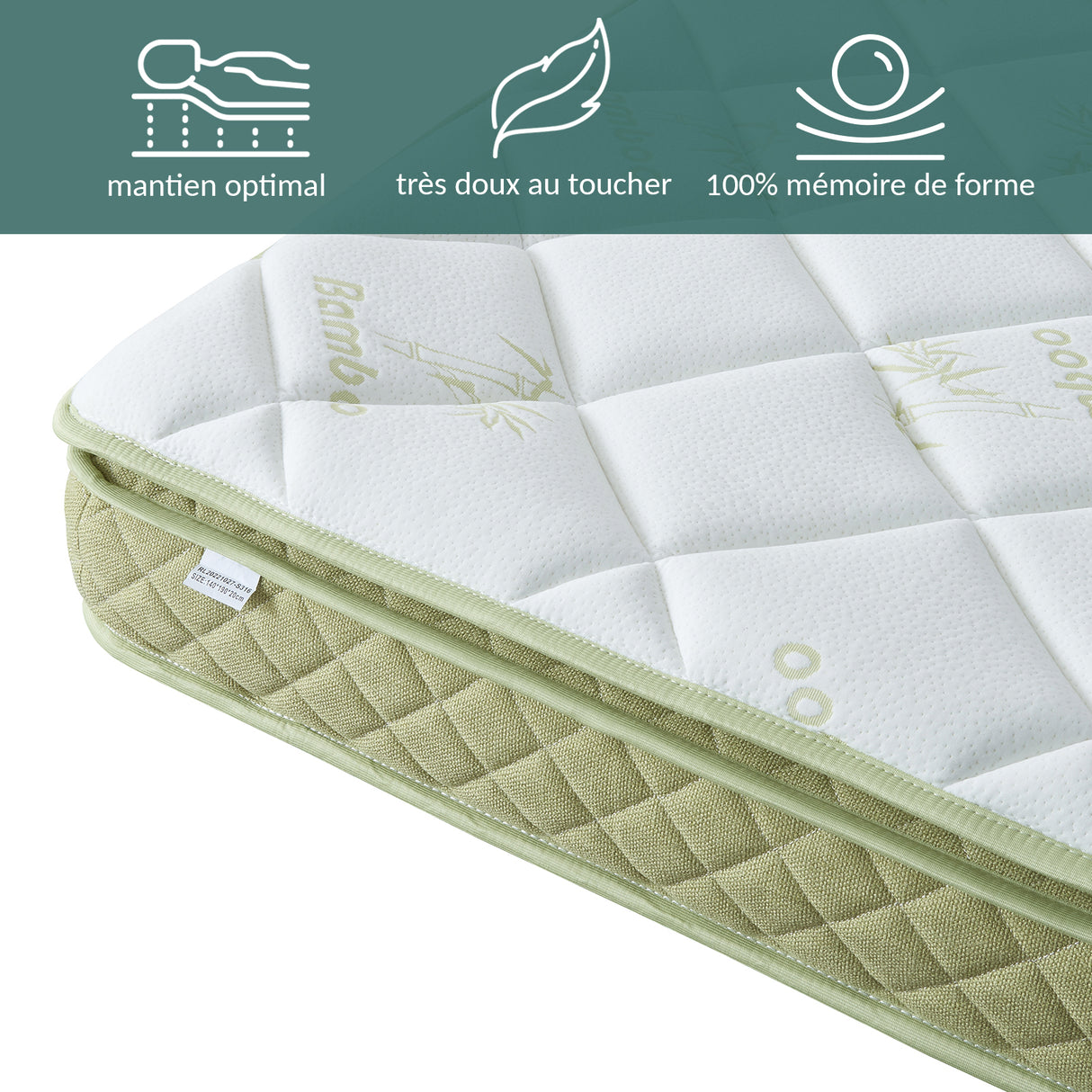Matelas Majesté : Mémoire de forme & Mousse HR