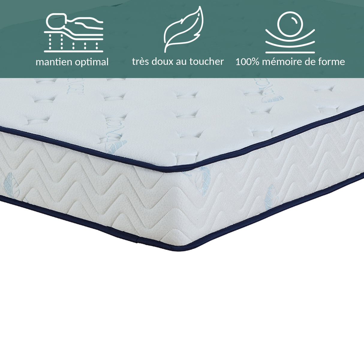 Matelas Lagoon : Mémoire de forme et gel frais pour un été rafraichissant