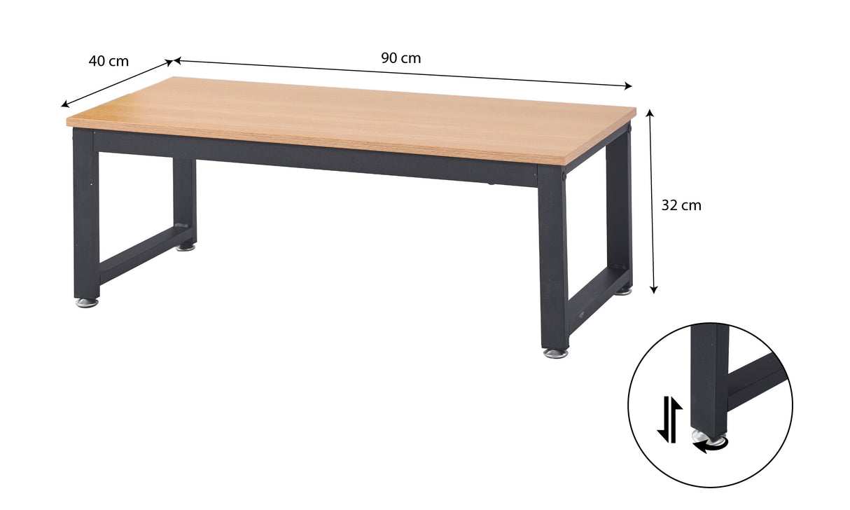 Table Brooklyn : Style industriel, Bois et métal