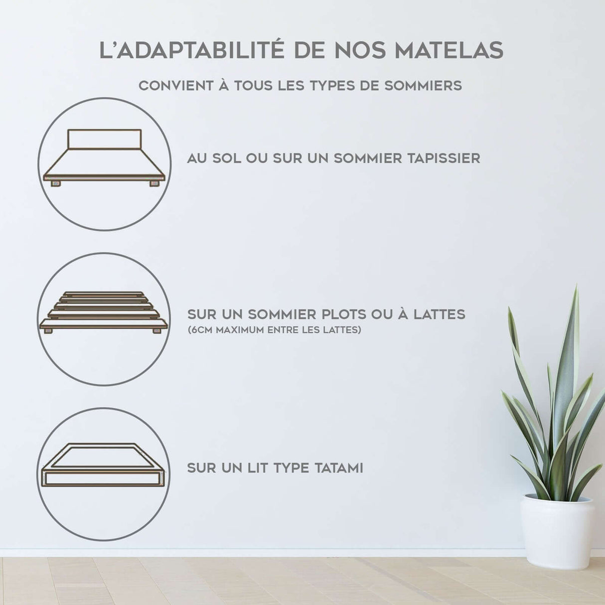 Matelas Harmony - Mémoire de forme & Mousse Haute Résilience HRS+ 21 cm - Déhoussable