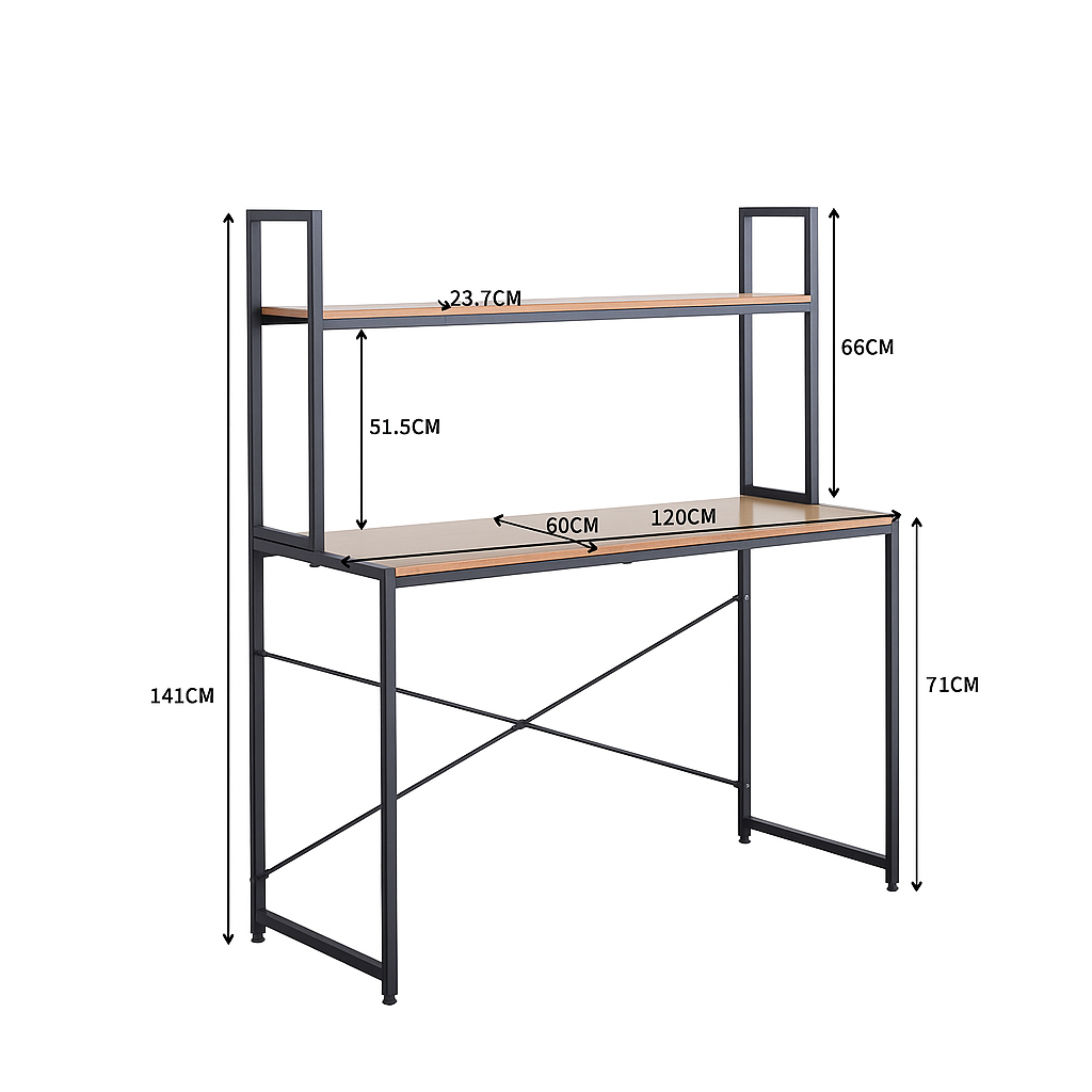 Bureau Tucson : Style industriel, Bois et métal