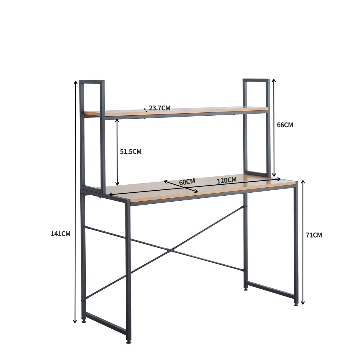 Étagère Tucson : Style industriel, Bois et métal