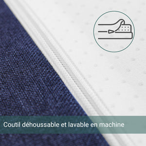 Matelas XXL | 32 cm | Mémoire de forme et mousse Haute Résilience | Déhoussable | Soutien morphologique