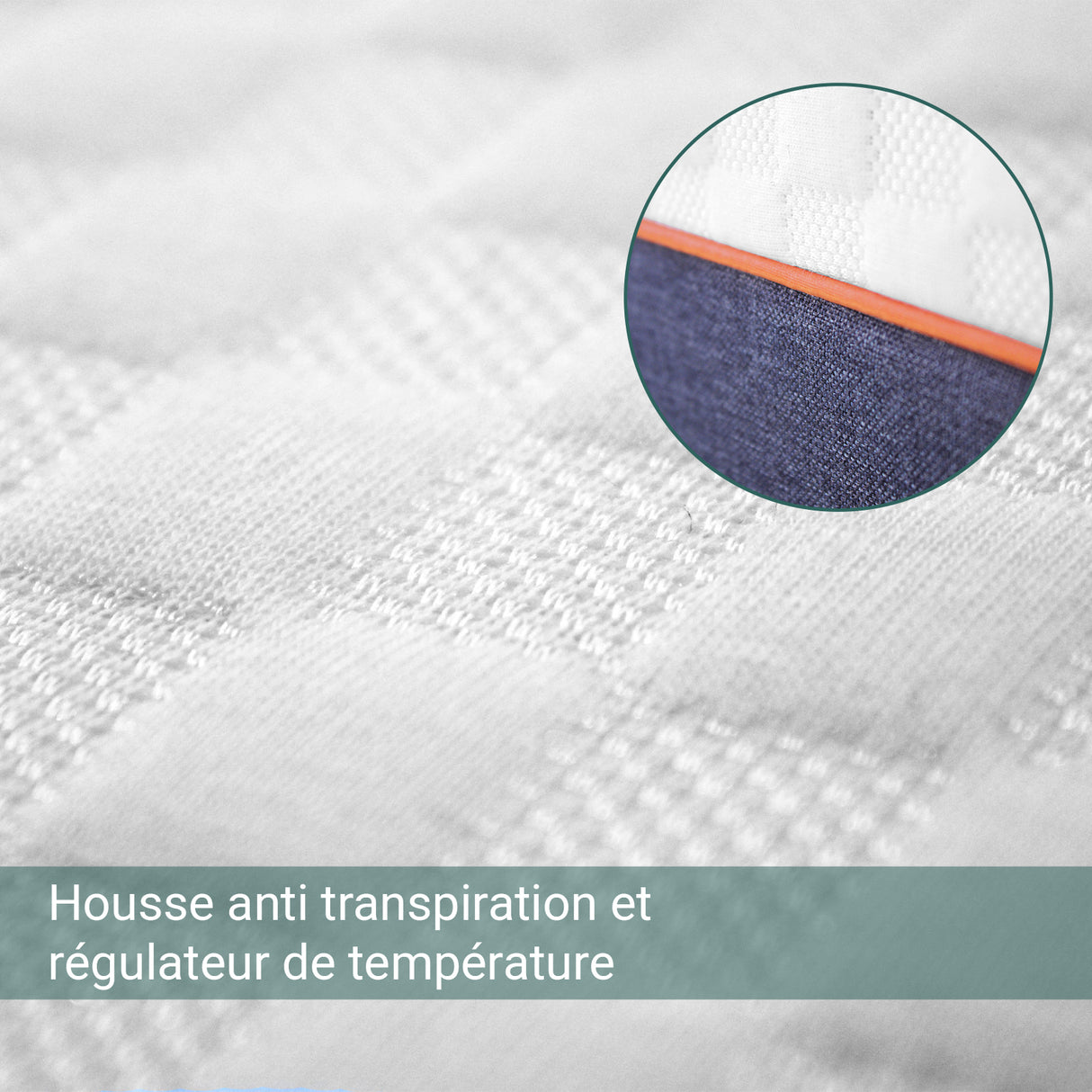 Matelas XXL | 32 cm | Mémoire de forme et mousse Haute Résilience | Déhoussable | Soutien morphologique