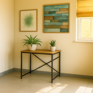 Table Baltimore : Style industriel, Bois et métal