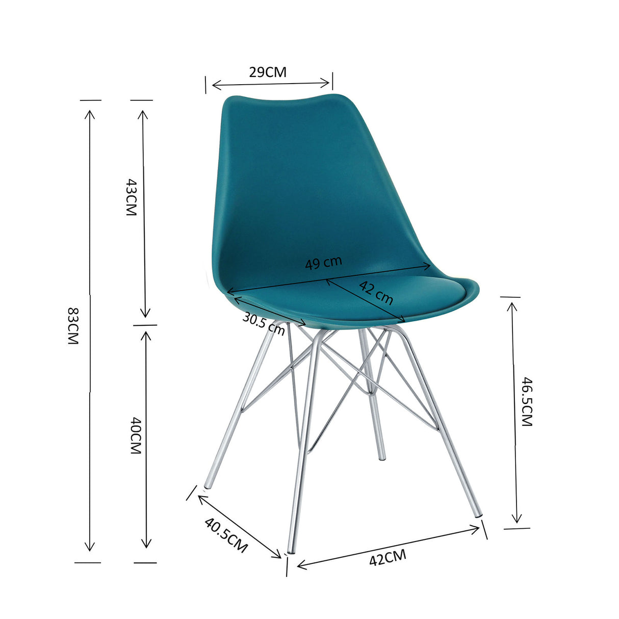 Chaise Epura : Style Scandinave en métal