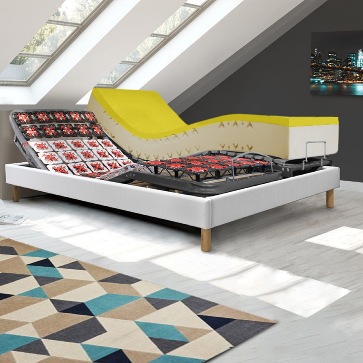 Matelas pour Lit de relaxation Électrique : Mémoire de forme et déhoussable